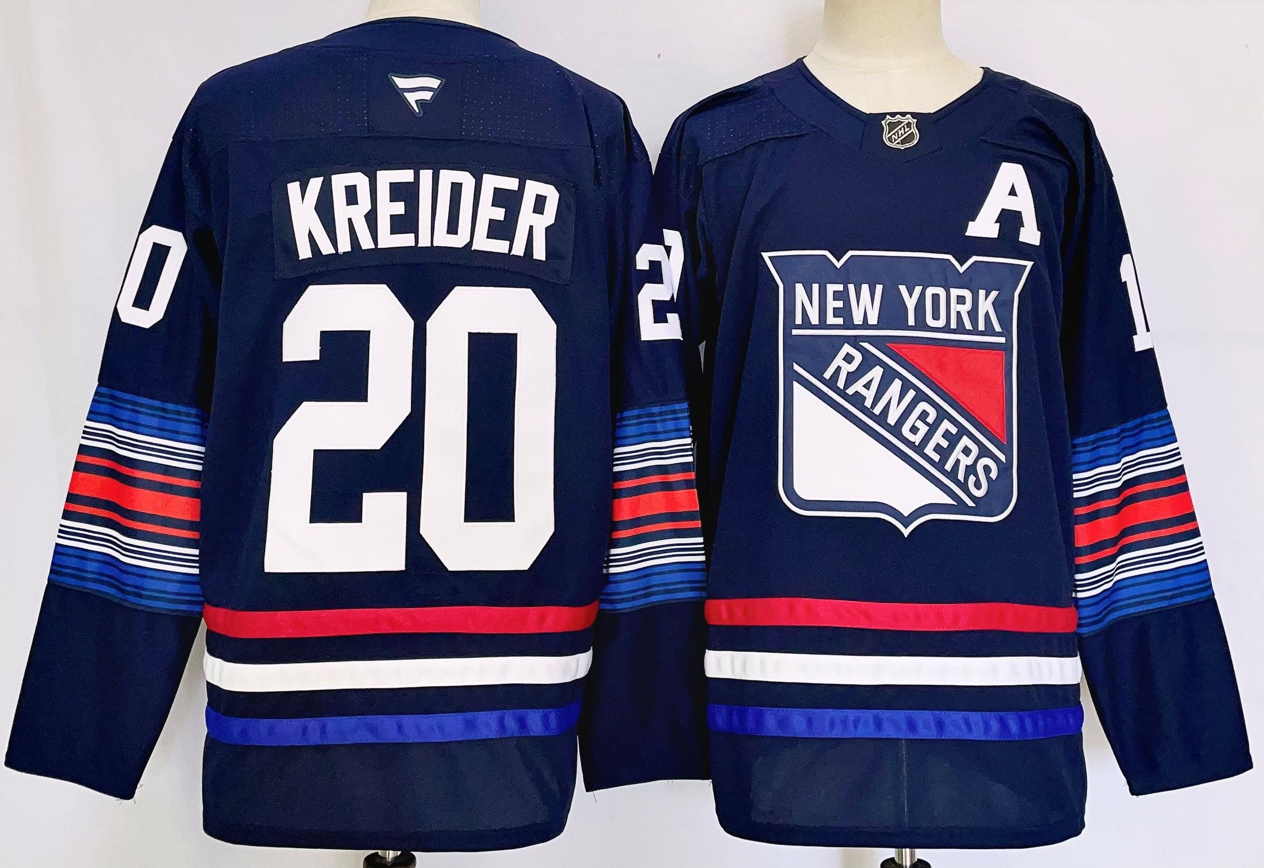 Men New York Rangers 20 Kreider Drak Blue 2025 Home Premier Player NHL Jersey